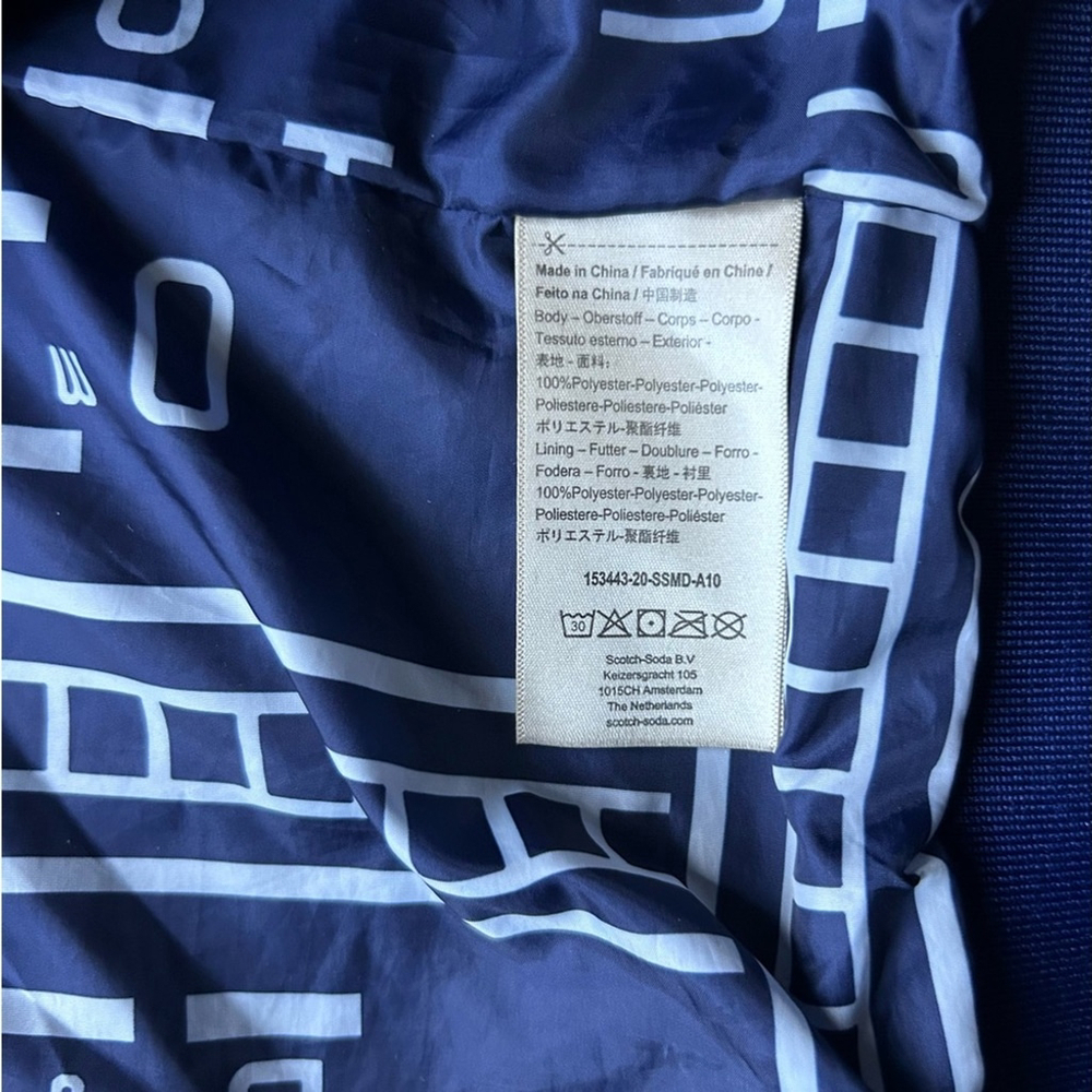 Scotch & Soda Harrington Front Zip Jacket Men's Navy Jacket - Picture 8 of 10
